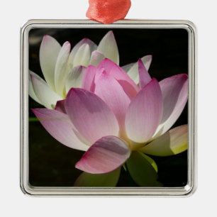 Pair of Lotus Flowers II Metal Ornament