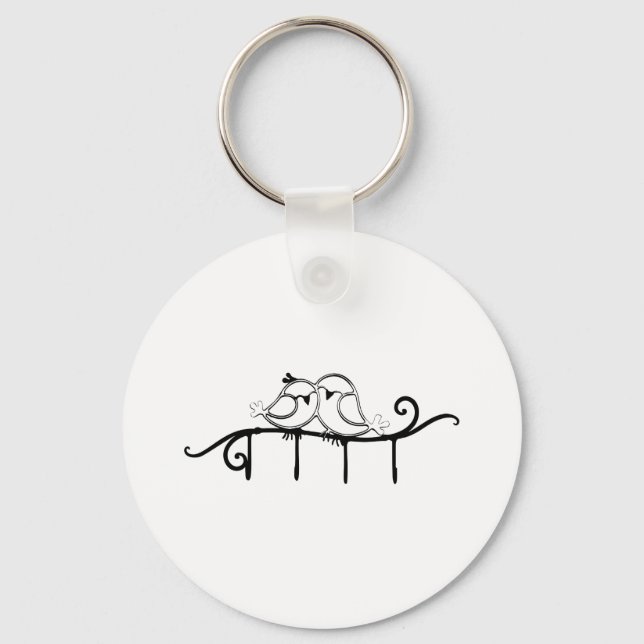 Pair of Love Birds Key Ring (Front)