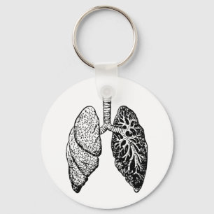 pair of lungs key ring
