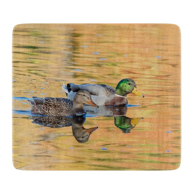 Pair of Mallards Cutting Board (Front)