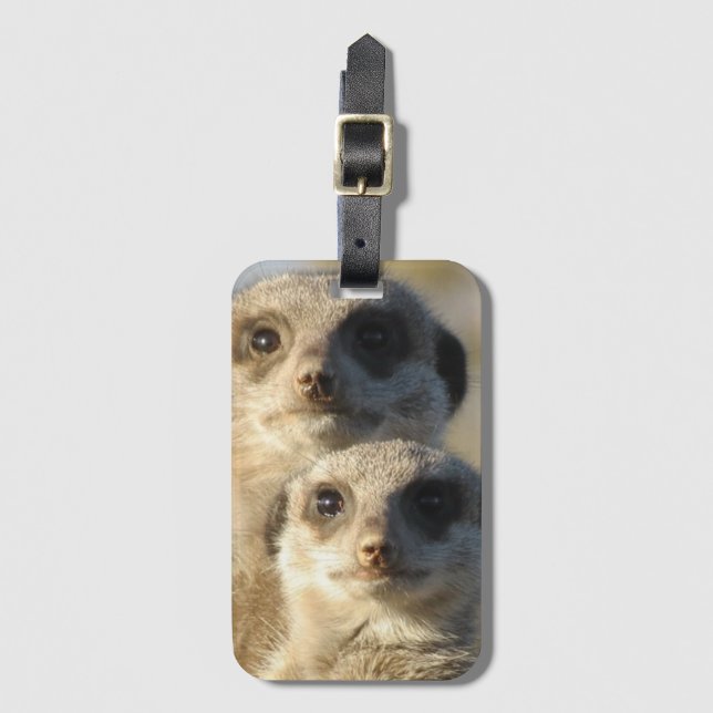 Pair of Meerkats Luggage Tag (Front Vertical)