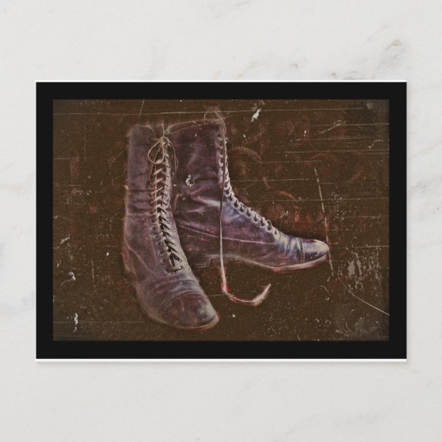 Pair of Nurse Boots WWI Postcard (Front)