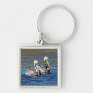 Pair of Pelicans Key Ring