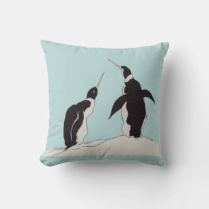 pair of penguins cushion