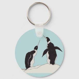 pair of penguins key ring