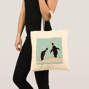 pair of penguins tote bag