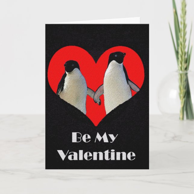 Pair of Penguins Valentine's Day Card (Front)