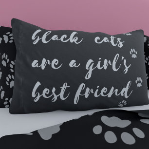Pair of Pillowcases for Black Cat Lovers