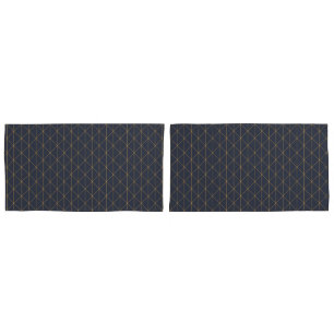 Pair of Pillowcases - Geometric Gold and Lilac 