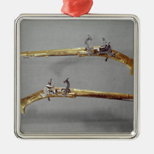 Pair of pistols, 1624-26 metal ornament