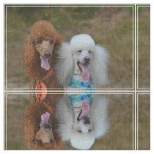 Pair of Poodles Fabric