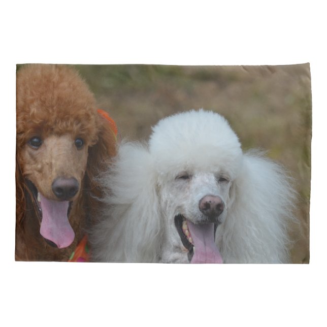 Pair of Poodles Pillowcase (Back)