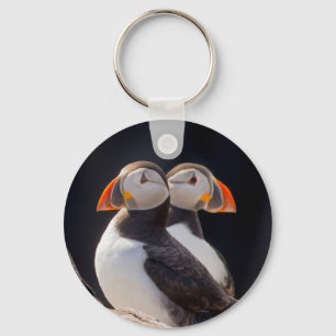 Pair of Puffins Key Ring
