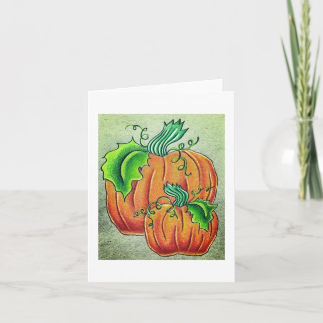 Pair of Pumpkins greeting card (Front)