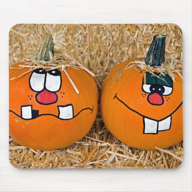 Pair Of Pumpkins Mouse Pad (Front)