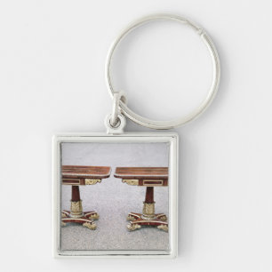 Pair of Regency card tables on quadruple bases Key Ring