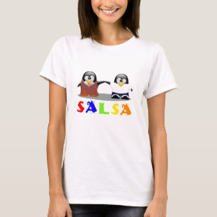 Pair of Salsa Dancing Cartoon Penguins Shirt