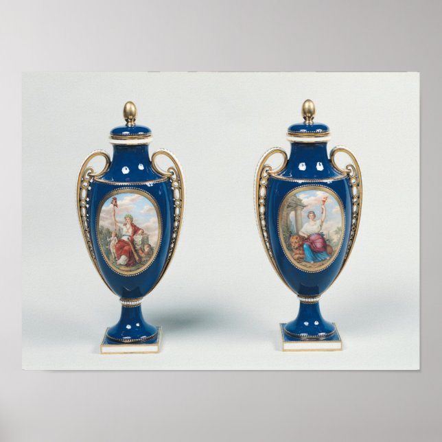 Pair of Sevres vases decorated with allegorical Poster (Front)
