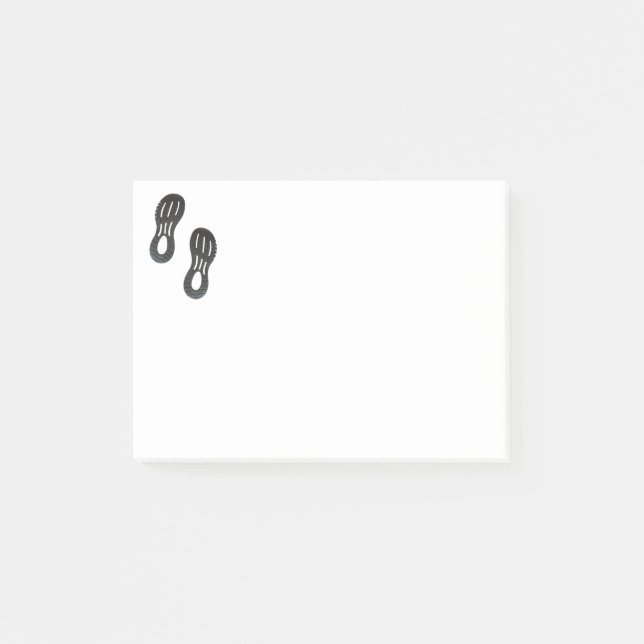 Pair of sportive shoes print post-it notes (Front)
