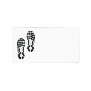 Pair of sportive shoesprint label