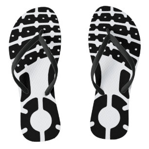 Pair of sportive shoesprint thongs