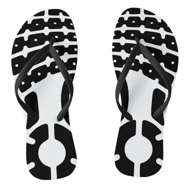 Pair of sportive shoesprint thongs (Footbed)