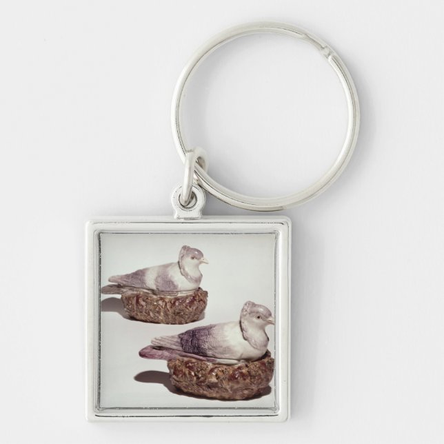 Pair of Staffordshire pottery tureens Key Ring (Front)