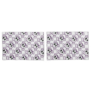 Pair of Standard Size Pillowcases/Skulls Pillowcase