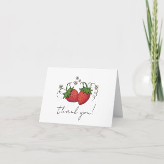 Pair of Strawberries Thank You card