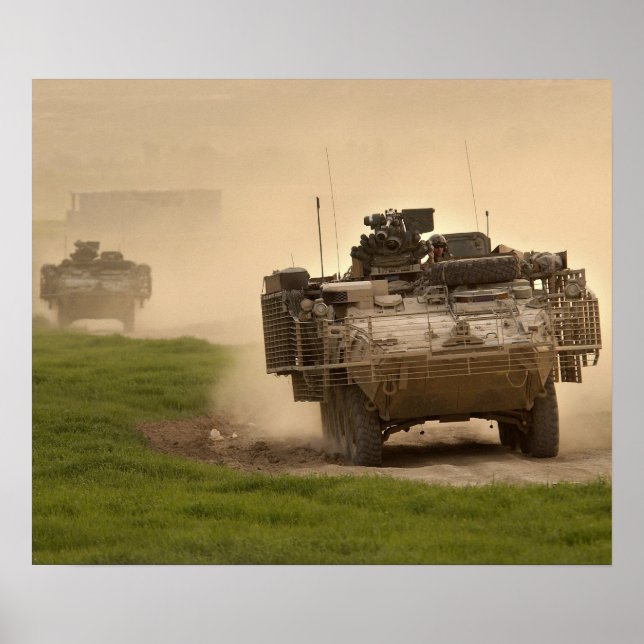 Pair of Stryker Vehicles Poster (Front)