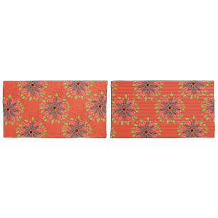 Pair Of Stylish Pillow Cases In Orange