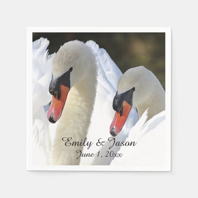 Pair of Swans Napkin (Front)