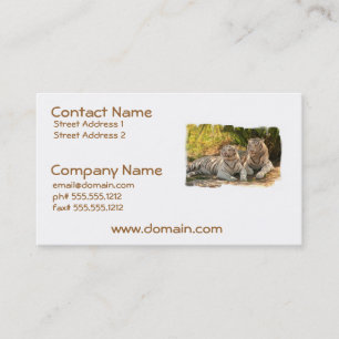 Pair of White Tigers Business Cards
