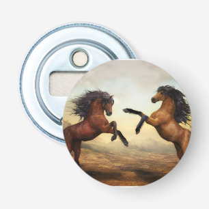 pair of wild horses bottle opener