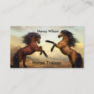 pair of wild horses business card