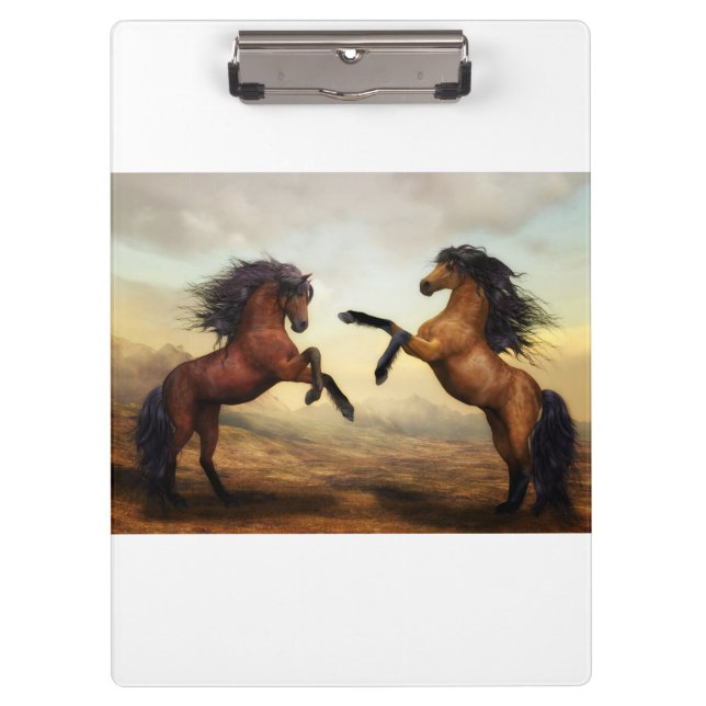 pair of wild horses   clipboard (Front)