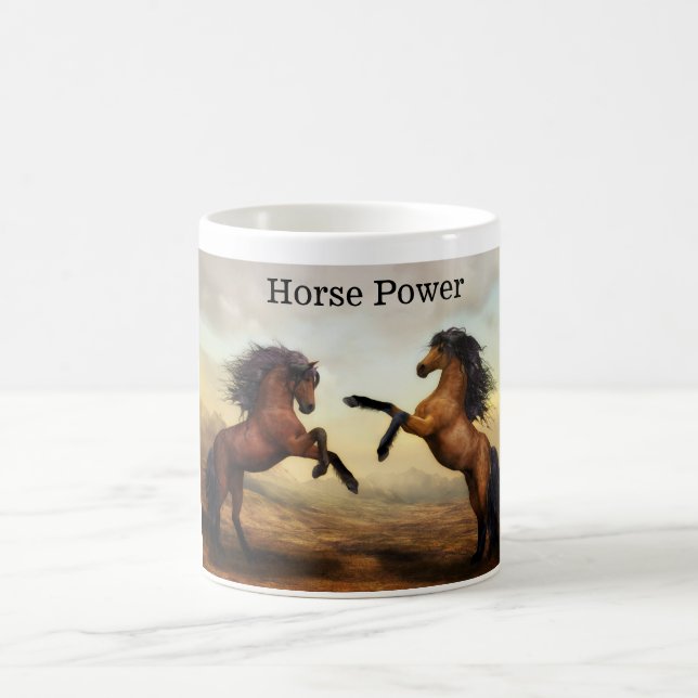 pair of wild horses  coffee mug (Center)