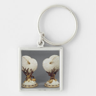 Pair of Worcester vases shaped as Nautilus Key Ring