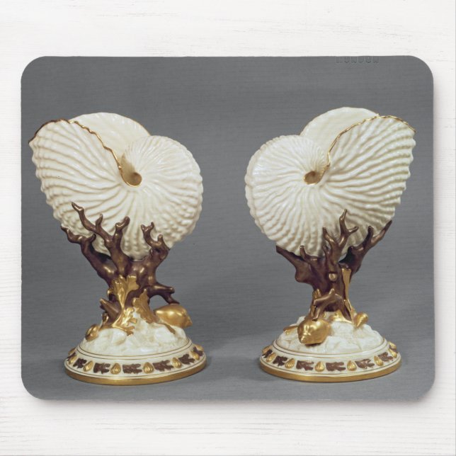 Pair of Worcester vases shaped as Nautilus Mouse Pad (Front)
