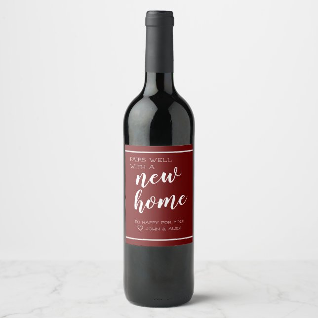 Pair Well With Custom Wine Label (Front)
