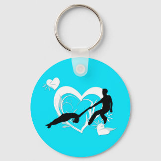 Pairs Skating Keychain - Turquoise