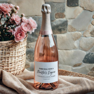 Pairs Well With A Master's Degree Graduation Gift Sparkling Wine Label