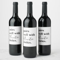 Pairs Well With Auntie Duties Baby Announcement
