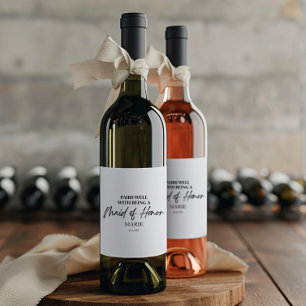 Pairs Well With Being A Maid of Honour Proposal Wine Label