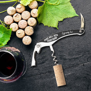 Pairs Well with Everything Black Corkscrew