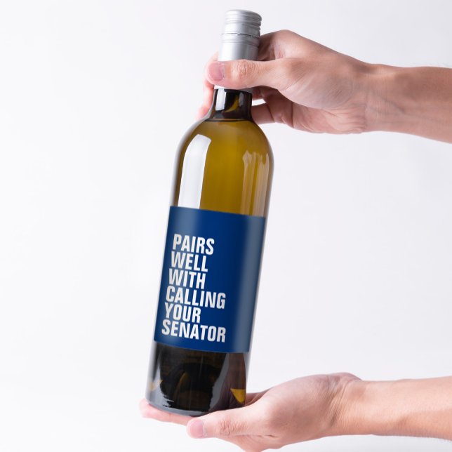 Pairs well with funny blue wine label (Creator Uploaded)