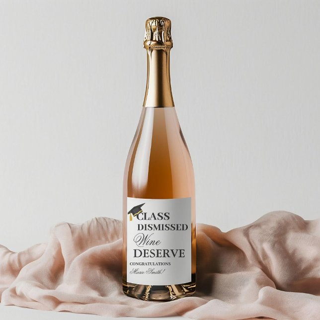 Pairs well with Graduating University Graduation  Wine Label (Creator Uploaded)