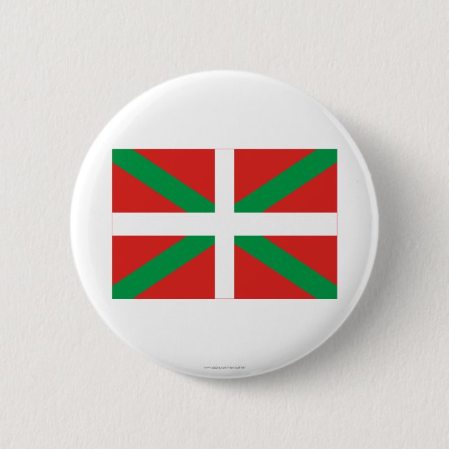 País Vasco (Euskadi) flag 6 Cm Round Badge (Front)