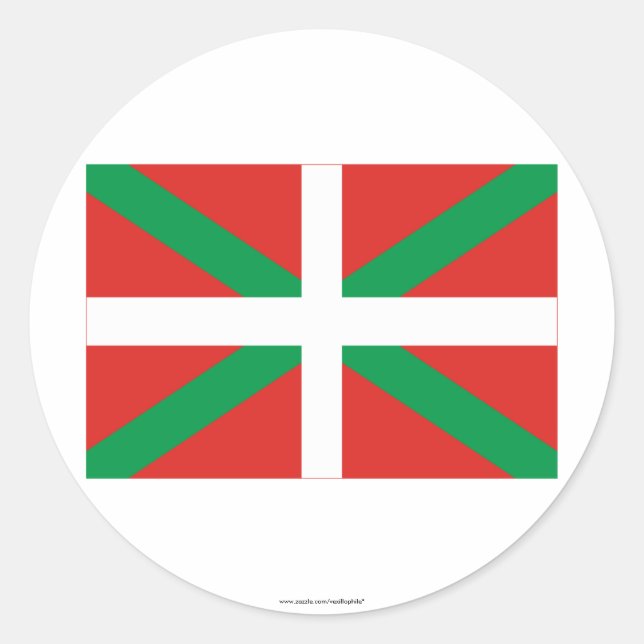 País Vasco (Euskadi) flag Classic Round Sticker (Front)