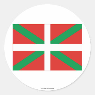 País Vasco (Euskadi) flag Classic Round Sticker